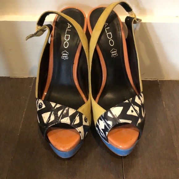 ALDO leather and Suede multi color shoe - Picture 5 of 7